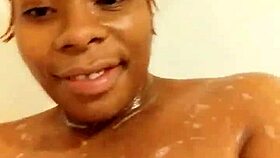 bbw danielle splashes in steamy shower playtime