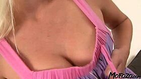 mature blonde bombshell debuts sloppy deepthroat on monster cock first time