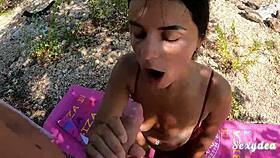 wet pussy adventure by the lake, wanna rip clothes and pound?