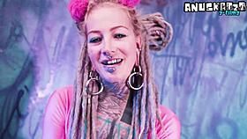 Tattooed Slut DP Toys Anal Masturbation ATM