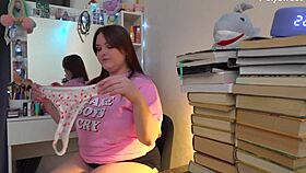 Russian BBW Actress Films Intense Solo Toy Backstage Session