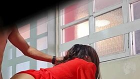 Hidden cam catches sexy latina secretary bending over in universidad catolica de colombia directors office