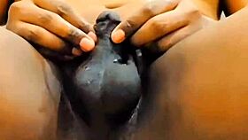 Shemale Sissy Drenches Own Muscular Body In Piss