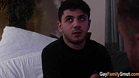 Young guy secretly assfucks older daddy hard