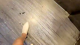 SHEMALE TING XUAN STROKES LEGS IN HEELS OUTDOOR PUBLIC HOTEL THRILL