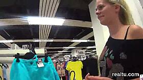 czech babe stripped and slammed hard in supermarket pov