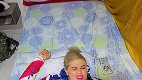blonde latina in blouse gets fucked hard usa style