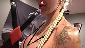 classy european blonde bombshell slowly takes every inch of thick cock deep