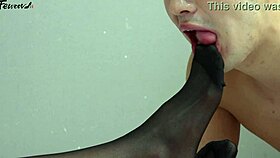 omg image club queen's tight asian anal opened wide skinny legs spread domination lick feet