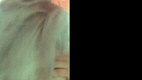 she grabs her dildo slides it between those huge saggy tits in homemade fun