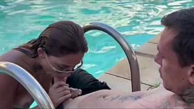 Ana Miller and Friend Fuck Wildly in Pool
