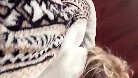 they got so horny after bar hopping for wild elevator public fucking