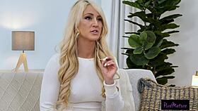 hot big titted blonde milf proves wet tight cunt handles monster cock pounding doggystyle riding creampie