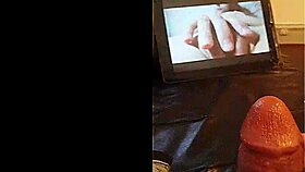 Horny cumshot explodes in messy jizz oops all over everything!