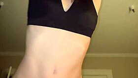 Lucky boyfriend pounds pierced cock into girlfriend's tight pussy for hot cumshot