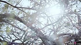 a homeless voyeur spies on interracial couple fucking hard