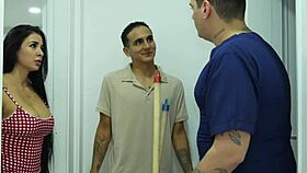 hotel moans echo as i stuff big-ass milf silvana lee's wet pussy while cleaner listens