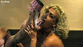 Blonde Goddess Binds You for Deepthroat Foot Worship and Choking