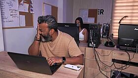 Busty Latina Secretary Earns Bonus with Wet Pussy for Boss