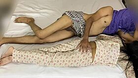 hot night fuck with mature indian beauty on bed