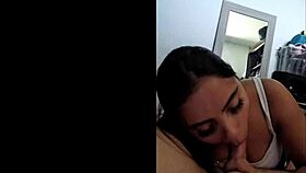 GIVING TASTY BLOWJOB ENDING WITH HOT CUM IN HAND