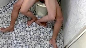 oh god this schoolgirl's body shakes violently from insane toilet orgasm on cctv