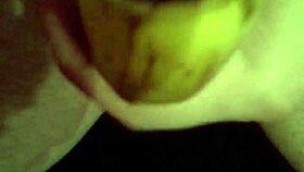 i slide banana deep in pussy close up retro style