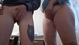 Teacher and student rip clothes to finger wet shaved pussies dripping