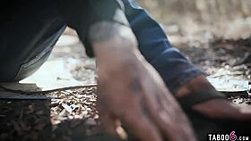 a homeless voyeur spies on interracial couple fucking hard