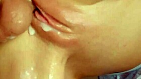 Looooads Of Cum Flood Her Dripping Squirting Tight Pussy Overload