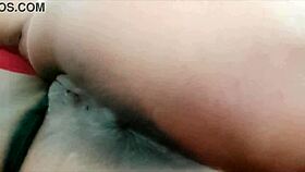 Hairy pussy creampied deep while ass moans begging for more rough pounding