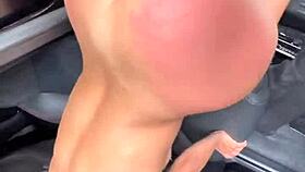 ROUGH CAR FUCK DESTROYS PETITE SLUT'S TIGHT PUSSY WITH MONSTER COCK POUNDING