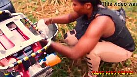 Ever wonder how this African queen handles her ex's huge dick back in the ghetto?