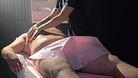 masseuse delivers lingam prostate massage fingering fat guy's tight ass