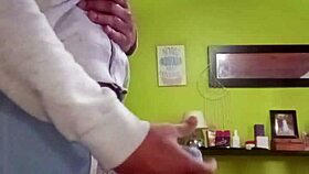 she gets so hot and starts masturbating wildly with a massive cumshot finish