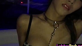 Ladyboy Emmy eagerly SUCKS client's HARD COCK before TIGHT ASSHOLE gets POUNDED hard