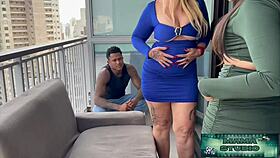 milfs team up with bbc maintenance tech for steamy session