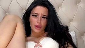 doesn't this horny american teen slut squirt hard on webcam toys?