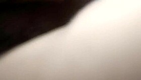 i spread her big ebony ass on bed fuck tight pussy creampie inside