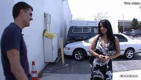 Cougar lady meets stranger in hotel room