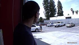 Cougar lady meets stranger in hotel room