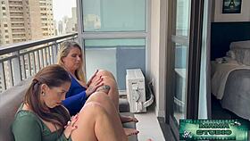 milfs team up with bbc maintenance tech for steamy session