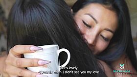 coach bathes me in cum after voyeur pool quickie with pussy licking and fucking