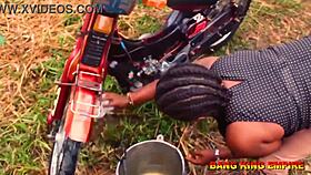 Ever wonder how this African queen handles her ex's huge dick back in the ghetto?