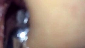 shemale slides speculum deep into my ass for toy play