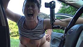 raw outdoor fuck seduces mature sissy behind the scenes!