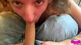 pov deepthroat gagging on creep's cock after sunbathing spy watch!