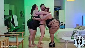 hey check these two bbw latinas with massive asses and big tits bouncing curvy bodies