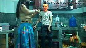 From flaccid to monster erect, watch this 25yo brunette stroke big cock in kitchen for best friend?