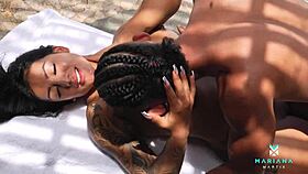 coach bathes me in cum after voyeur pool quickie with pussy licking and fucking